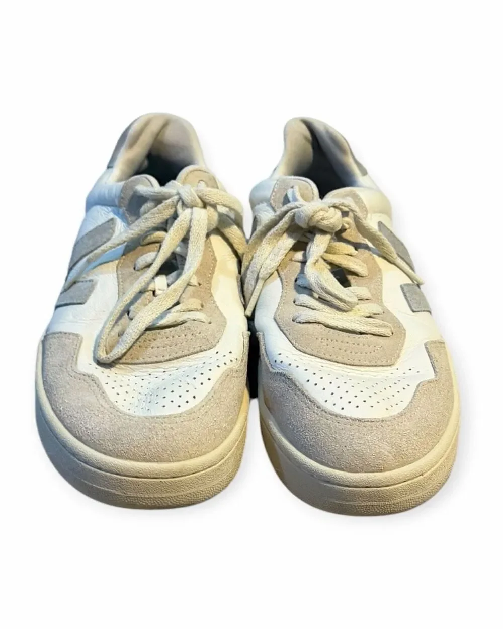 VEJA V-90 Leather Suede White Light Grey Natural Sneakers Women’s 10 EU 41